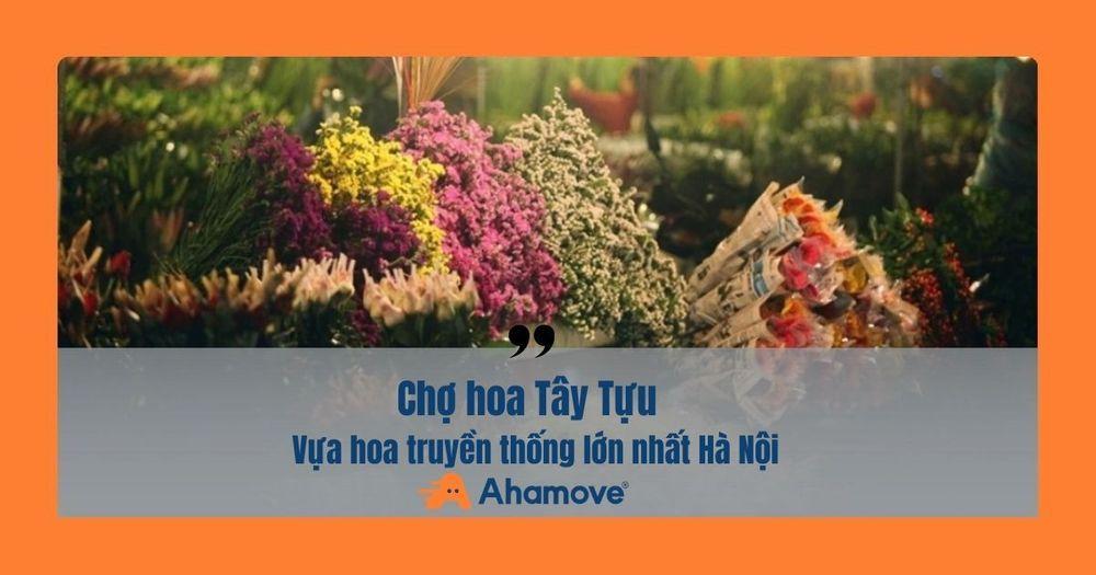 Hình ảnh không khí nhộn nhịp, đầy màu sắc của Chợ Đông Đô với nhiều người mua bán.